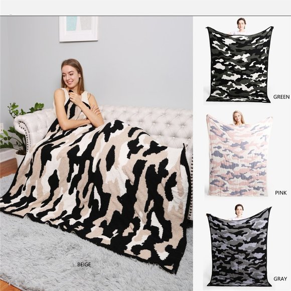 P/S Camouflage Luxury Soft Throw Blanket·50x60·Super Soft Throw·ComfyLuxe - Picture 1 of 9